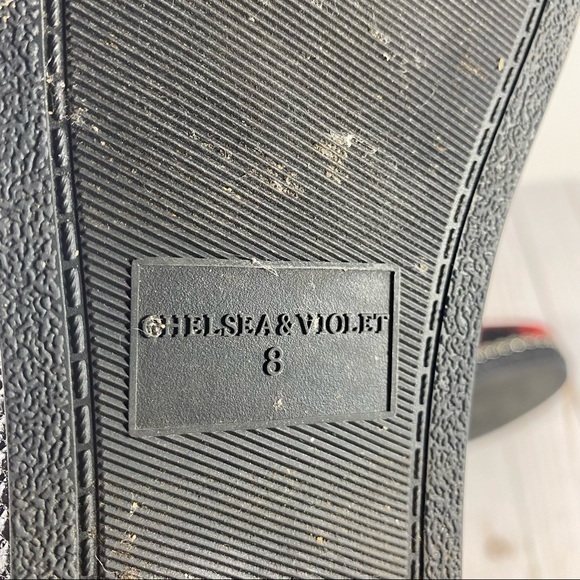 Chelsea & Violet Red Black Buffalo Check Slip-on Flats Flannel Fuzzy Lined 8 - Picture 10 of 10